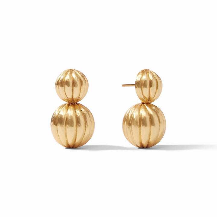 Julie Vos Cirque Earring, elegant gold-toned accessory with intricate design, perfect for adding a sophisticated touch to your outfit.