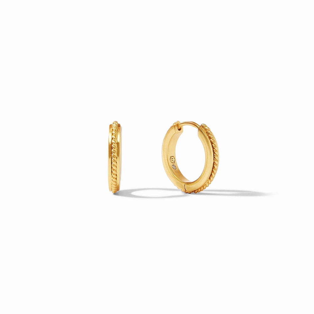 Julie Vos Delphine 2-in-1 earring with hoop design, versatile jewelry accessory featuring elegant gold-tone detailing.