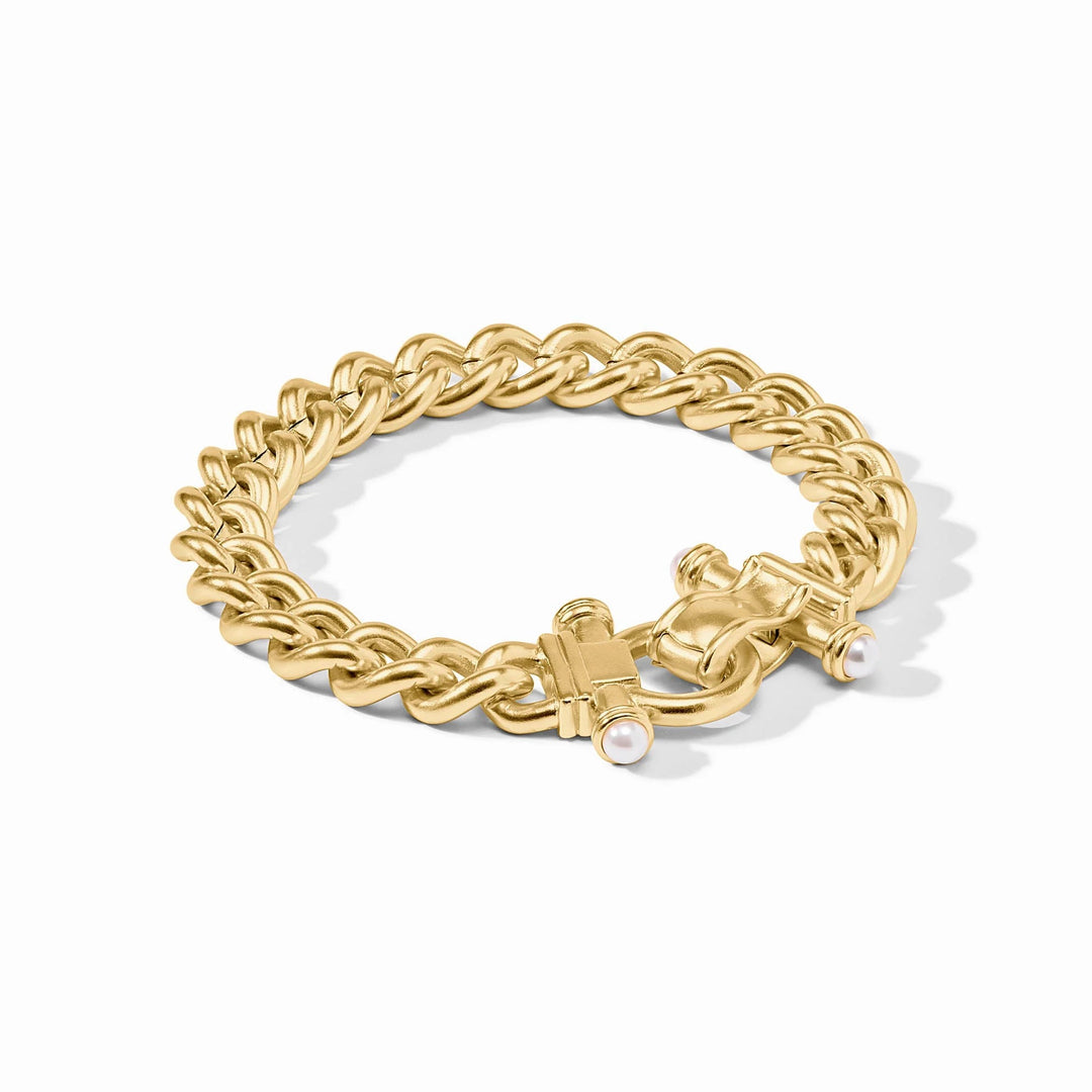 Julie Vos Dolce Demi-Link bracelet, a stylish gold-tone accessories piece with delicate link design and elegant craftsmanship.