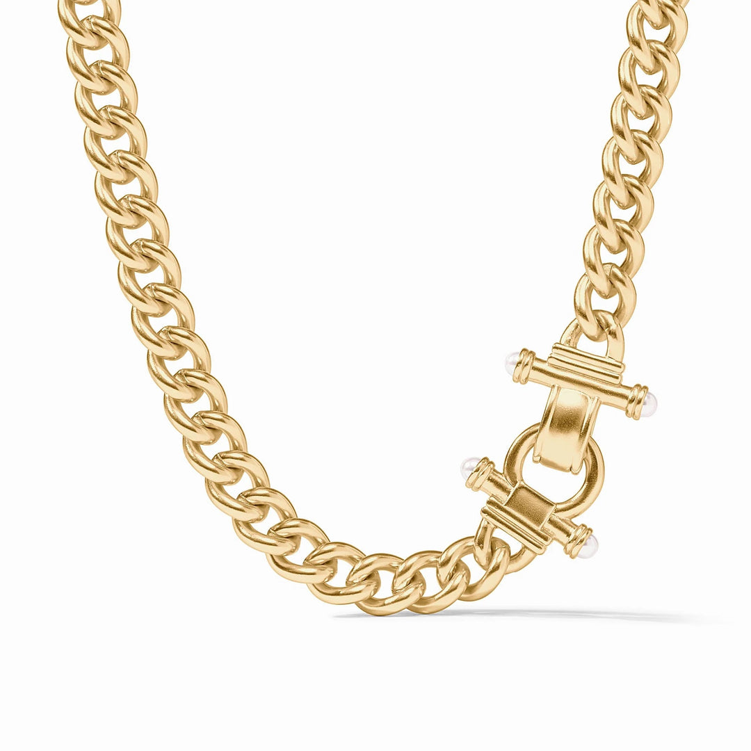 Julie Vos Dolce Demi Link Necklace featuring elegant interlinked chain design, perfect as a stylish accessories piece.