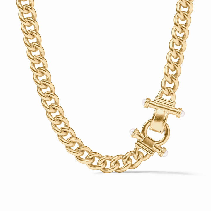 Julie Vos Dolce Demi Link Necklace featuring elegant interlinked chain design, perfect as a stylish accessories piece.
