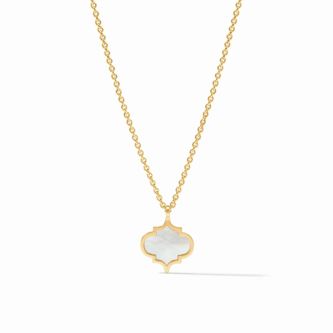 Julie Vos Helene Inlay Delicate Necklace, elegant jewelry accessory with intricate inlay design, perfect for sophisticated looks.