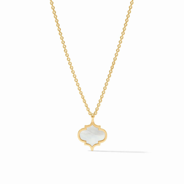 Julie Vos Helene Inlay Delicate Necklace, elegant jewelry accessory with intricate inlay design, perfect for sophisticated looks.
