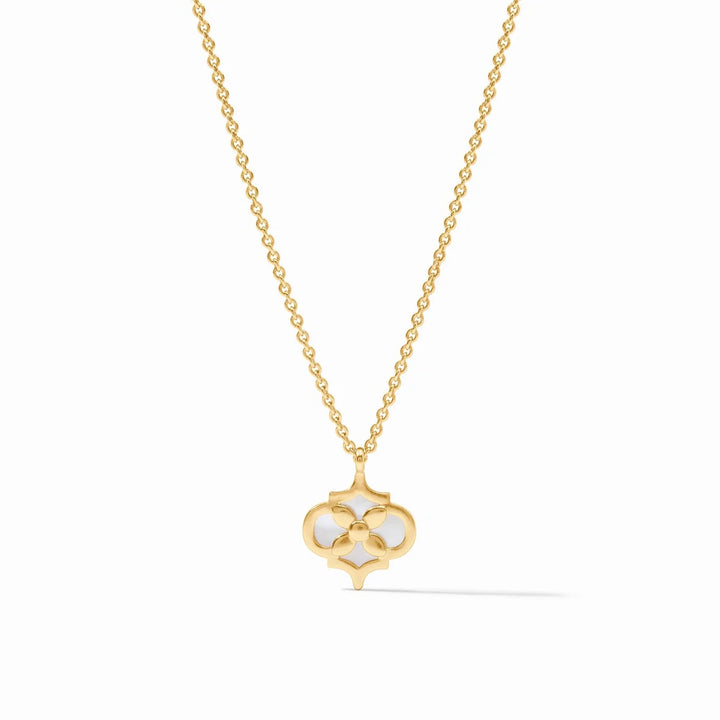 Julie Vos Helene Inlay Delicate Necklace featuring an elegant silver chain with subtle inlay design, perfect for layering or everyday wear.