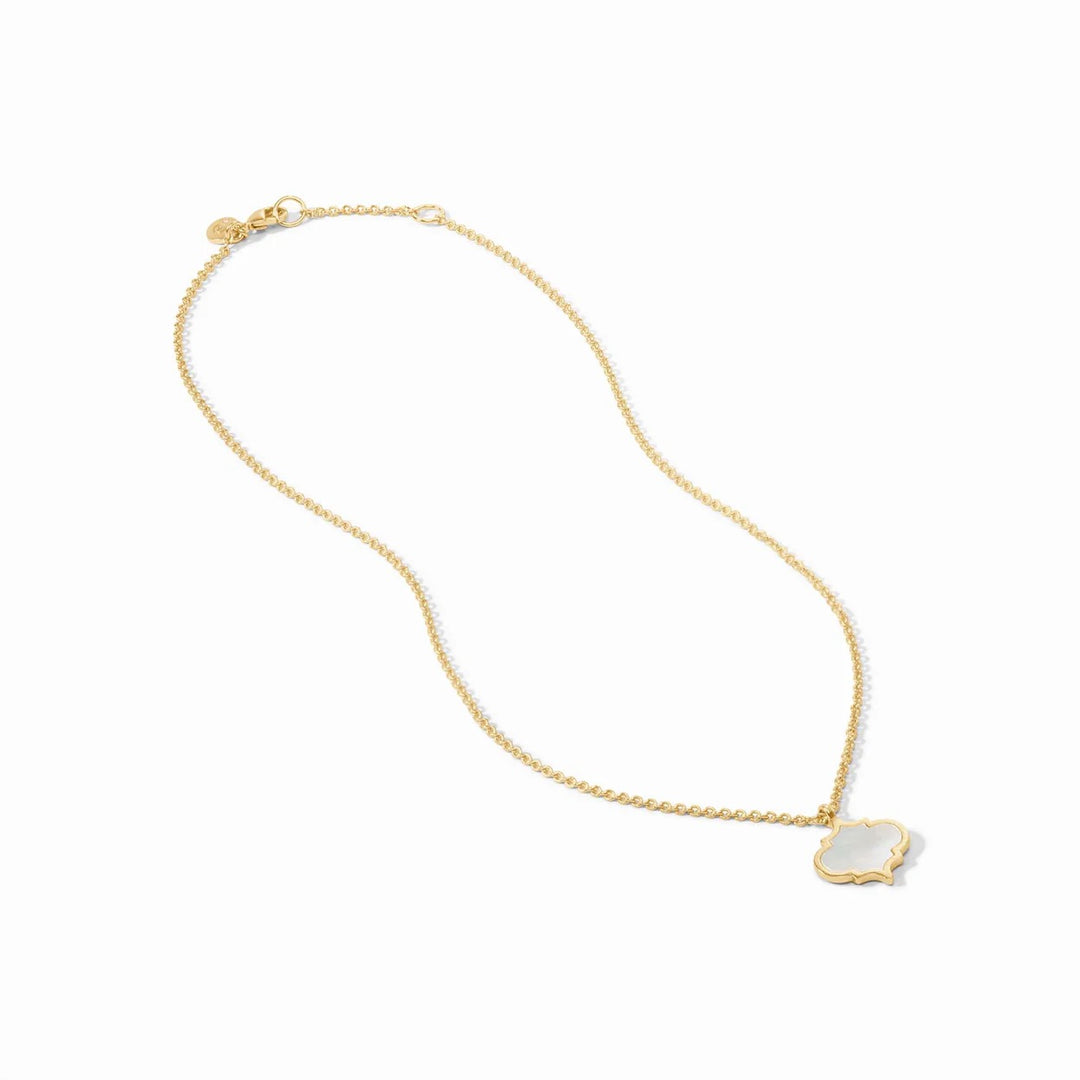 Julie Vos Helene Inlay Delicate Necklace featuring intricate inlay design and fine chain, perfect for elegant accessories.