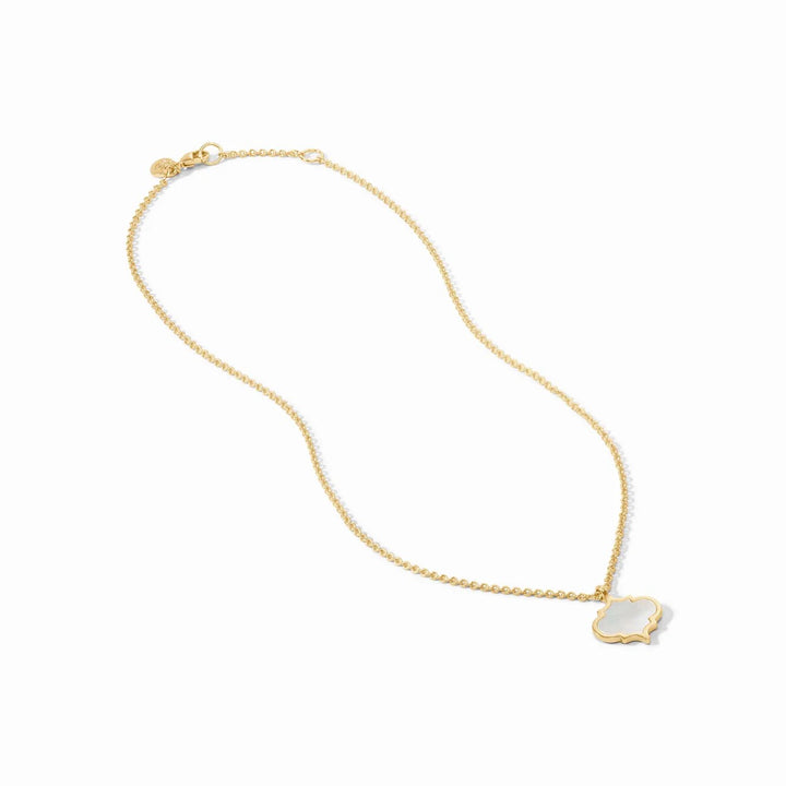 Julie Vos Helene Inlay Delicate Necklace featuring intricate inlay design and fine chain, perfect for elegant accessories.