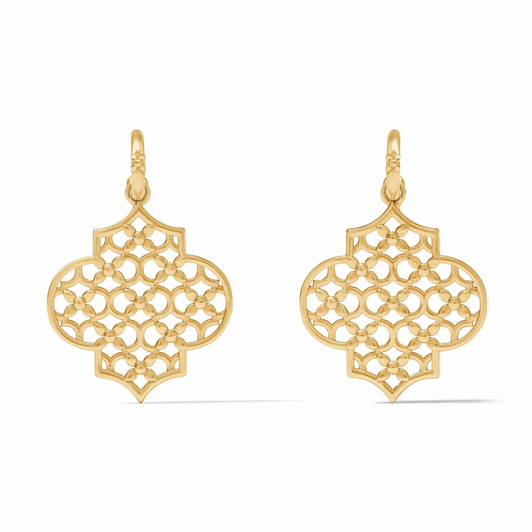 Julie Vos Helene Statement Earring featuring intricate gold-tone design and elegant drop style for sophisticated accessories.