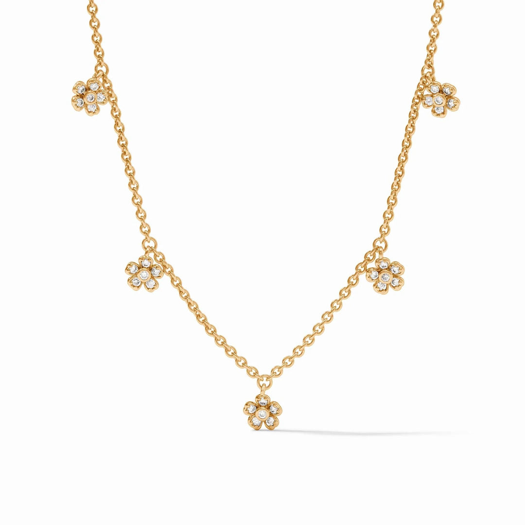 Julie Vos Laurel Delicate Charm Necklace featuring a small, elegant leaf pendant on a fine chain for stylish accessories.