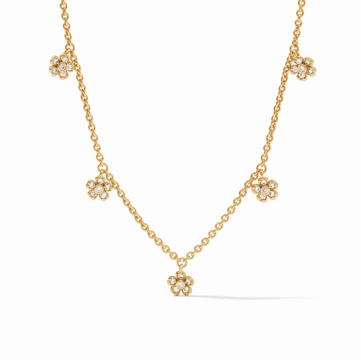 Julie Vos Laurel Delicate Charm Necklace featuring a small, elegant leaf pendant on a fine chain for stylish accessories.