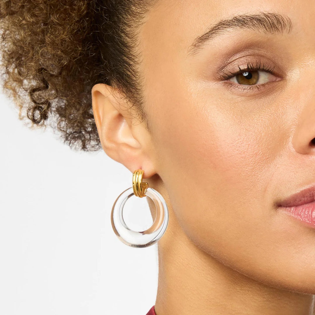 Julie Vos Madison Doorknocker Earring featuring bold, gold-tone design with a classic doorknocker style for stylish accessories.