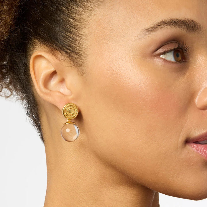 Julie Vos Madison Earring, elegant gold-toned accessory with intricate design, perfect for stylish occasions.