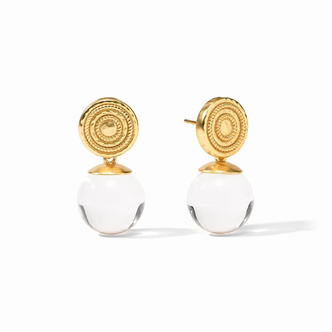 Julie Vos Madison Earring, elegant gold-tone accessory with intricate design, perfect for stylish everyday wear.