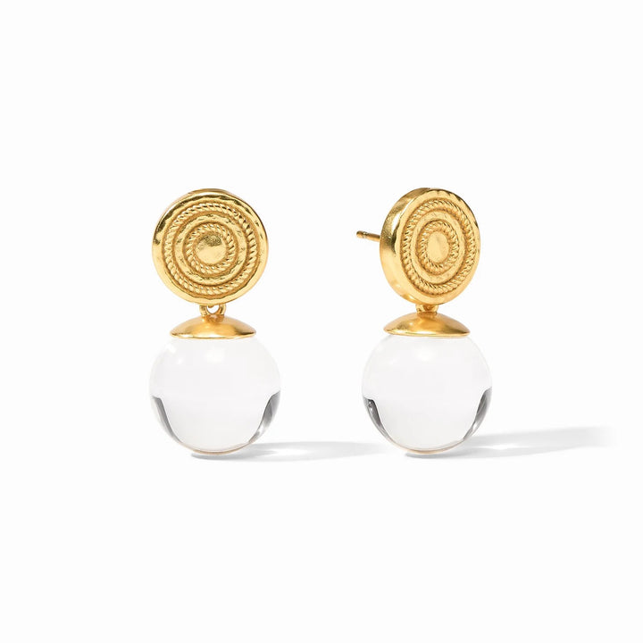 Julie Vos Madison Earring, elegant gold-tone accessory with intricate design, perfect for stylish everyday wear.