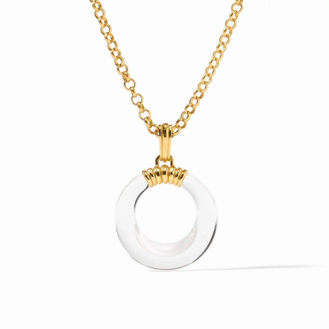 Julie Vos Madison Statement Pendant necklace featuring a bold, elegant accessory with intricate design details.