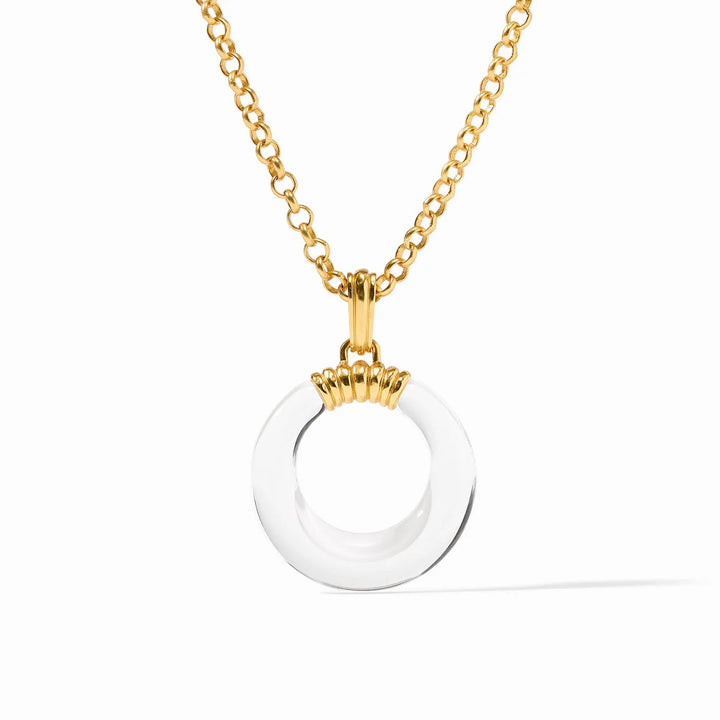 Julie Vos Madison Statement Pendant necklace featuring a bold, elegant accessory with intricate design details.