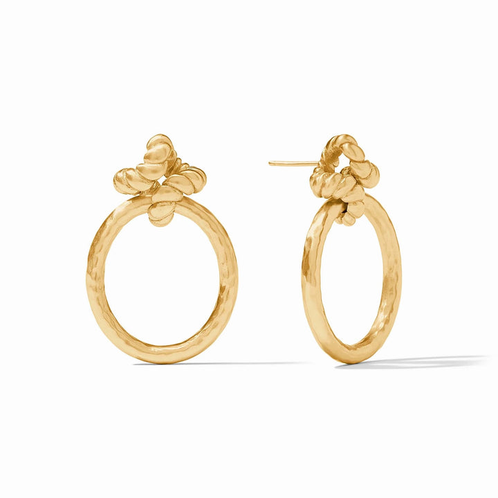 Julie Vos Nassau Doorknocker Earring, gold-tone accessory with bold, chunky design suitable for stylish everyday wear.
