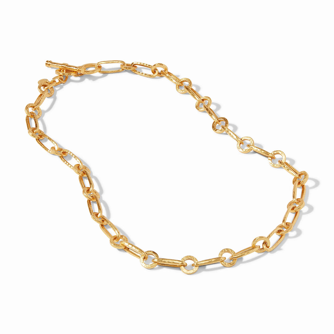 Gold Palladio Link Necklace by Julie Vos, showcasing elegant jewelry links on a delicate accessory chain.