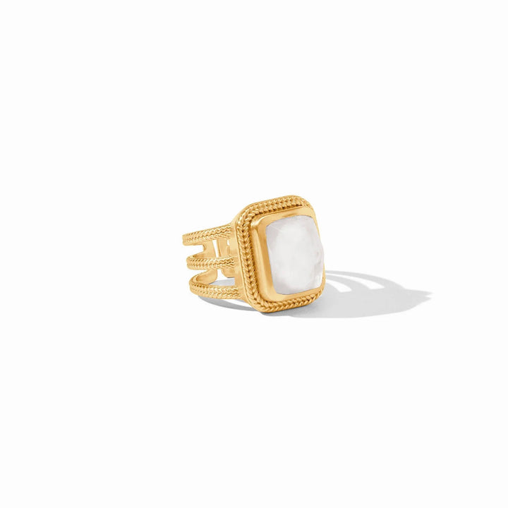 Julie Vos Cheval Statement Ring showcasing elegant gold-toned design and intricate detailing as seen in the image.
