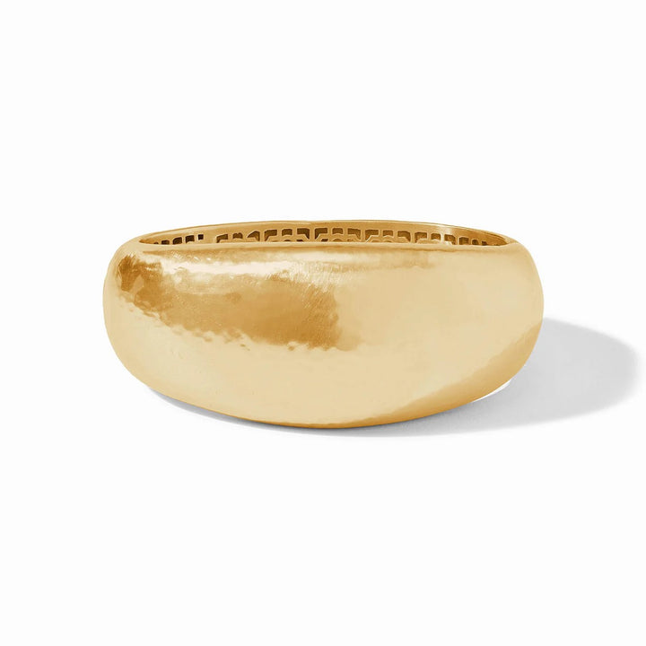 Julie Vos Catalina Statement Hinge Bangle, elegant gold-toned jewelry accessory with a sleek hinge design.