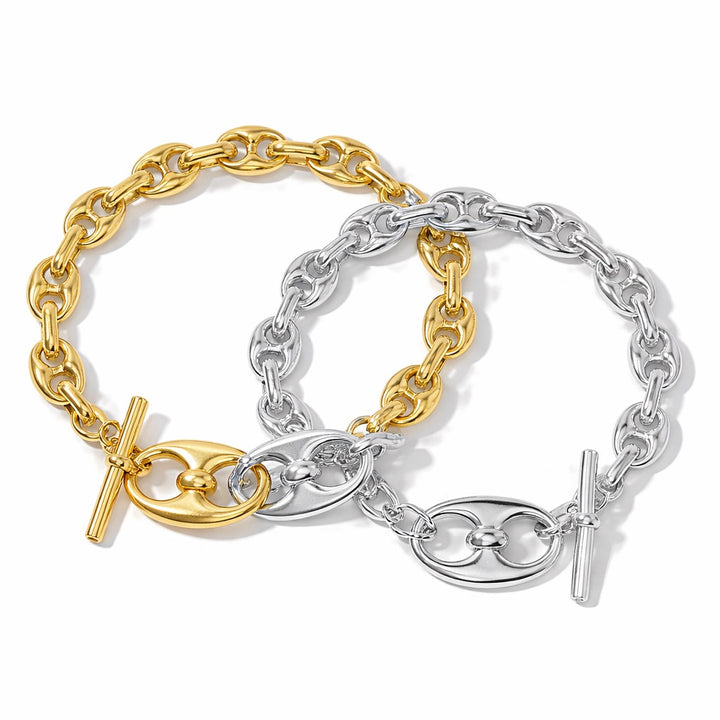 Julie Vos Laguna Demi-Link bracelet with gold-tone links and intricate design, stylish accessories for elegant wear.