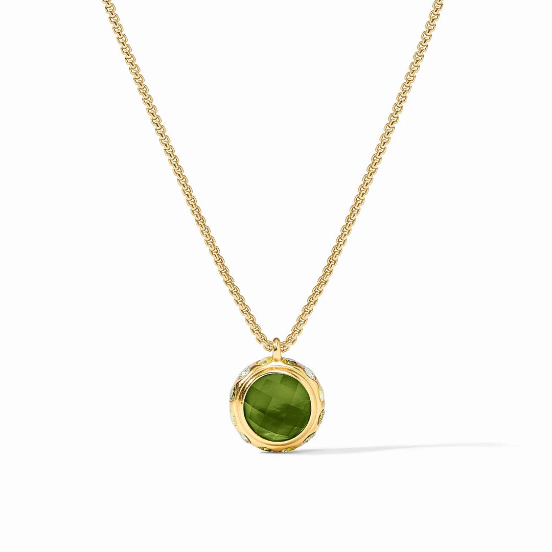 Julie Vos Rainbow Delicate Necklace with colorful, fine chain and small rainbow pendant, elegant jewelry accessory.