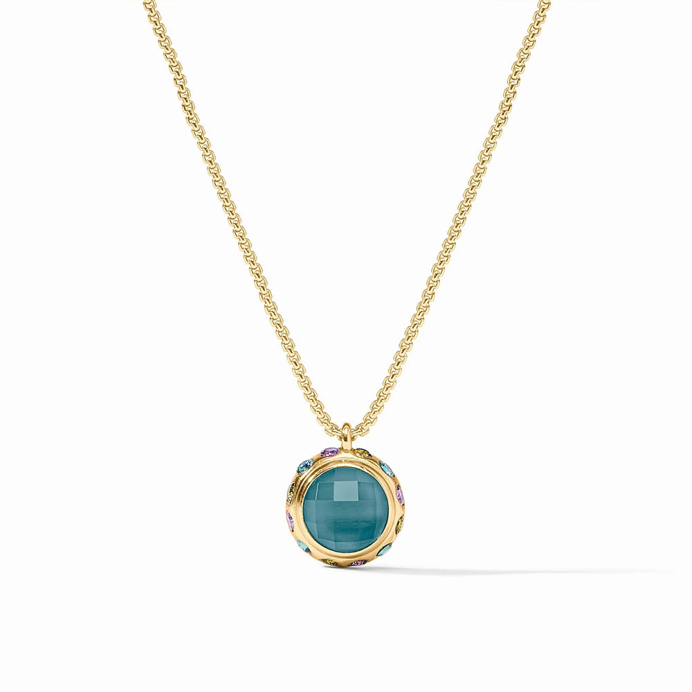Julie Vos Rainbow Delicate Necklace featuring colorful rainbow-inspired design, fine jewelry accessory for elegant style.