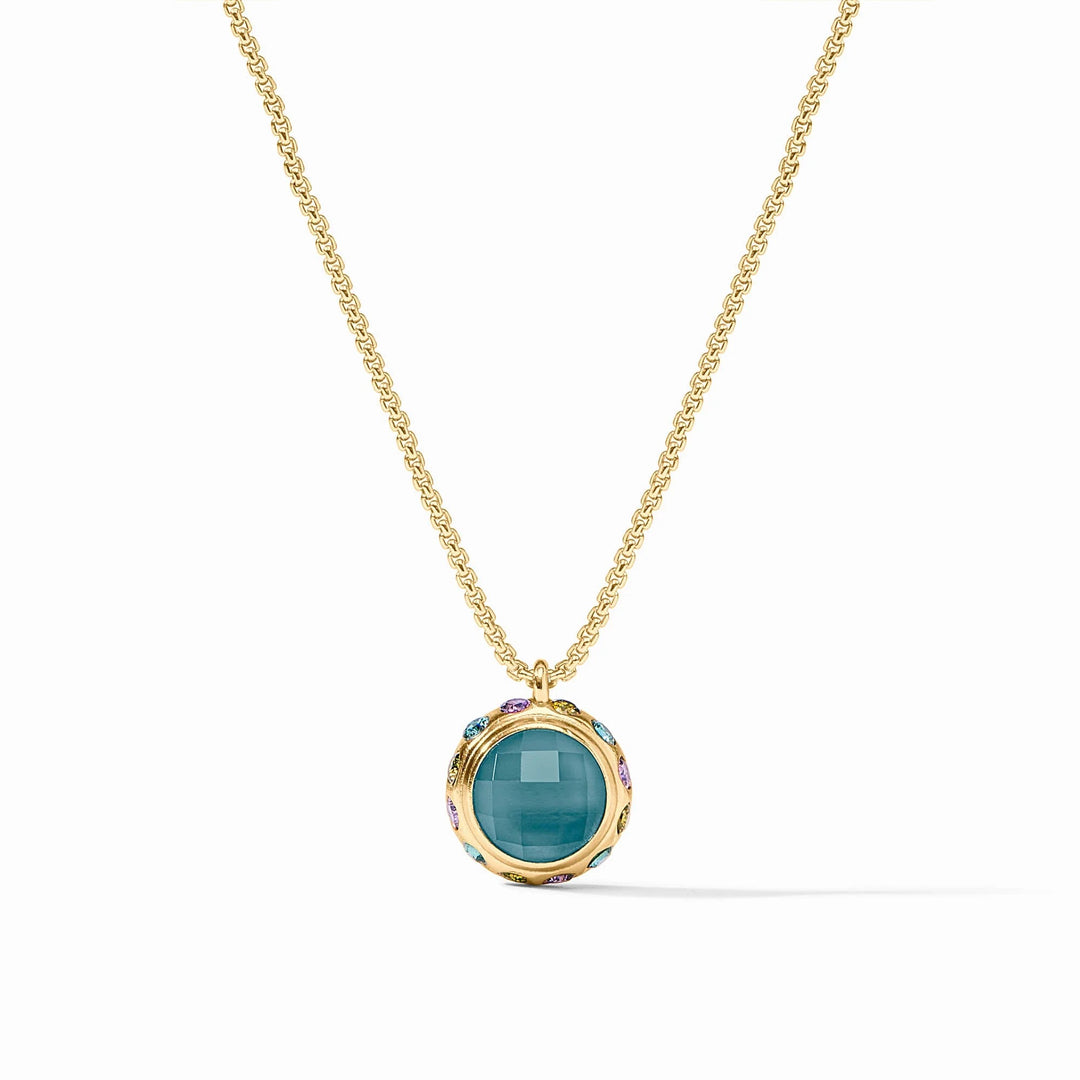 Julie Vos Rainbow Delicate Necklace featuring colorful rainbow-inspired design, fine jewelry accessory for elegant style.