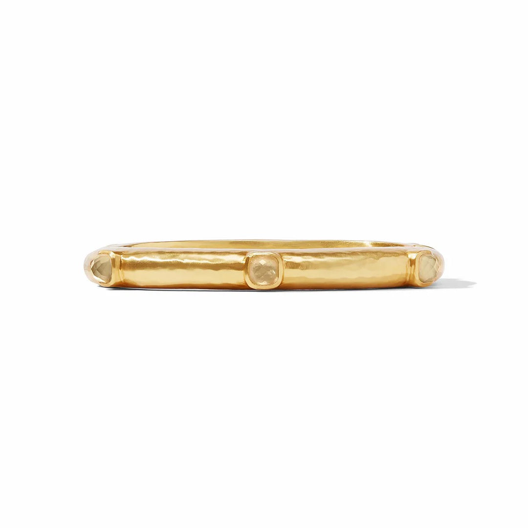Julie Vos Catalina hinge bangle with a decorative stone, showcasing elegant jewelry accessory design.