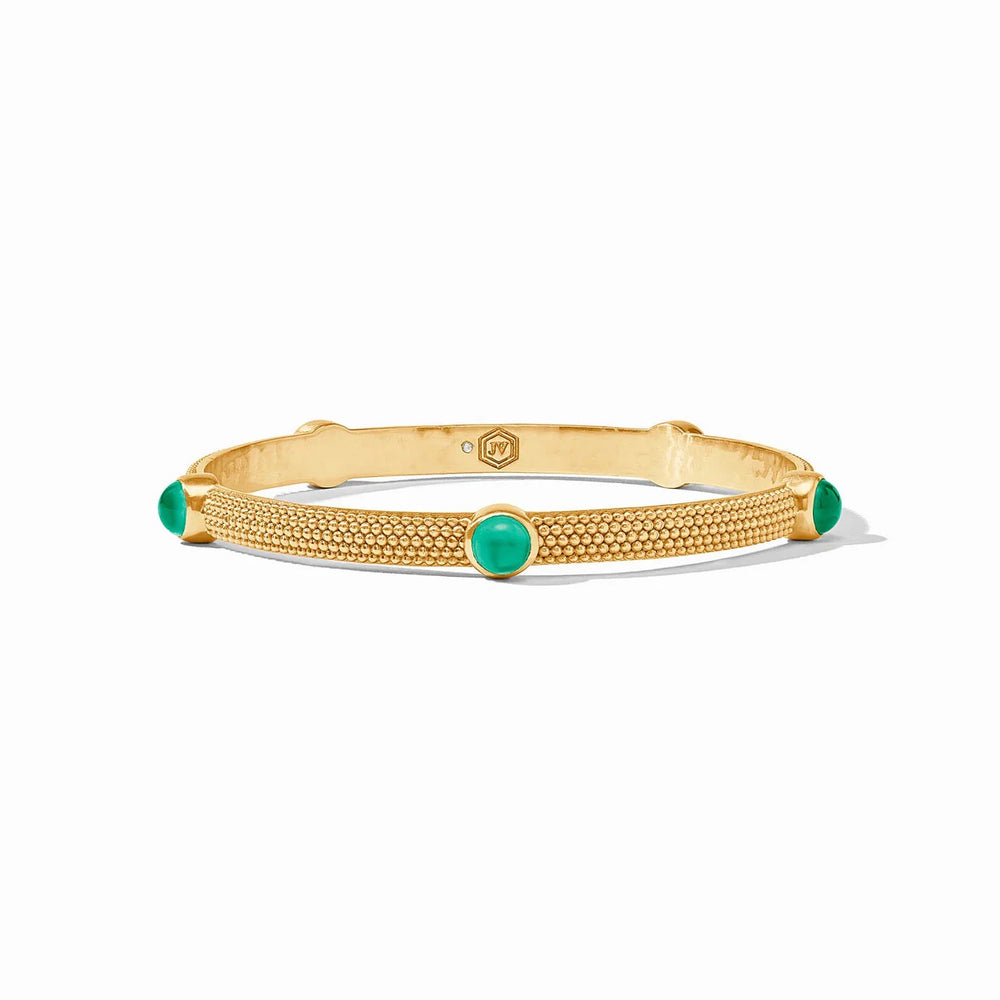 Julie Vos cabochon bangle in elegant jewelry accessories with smooth, colorful stone accents.