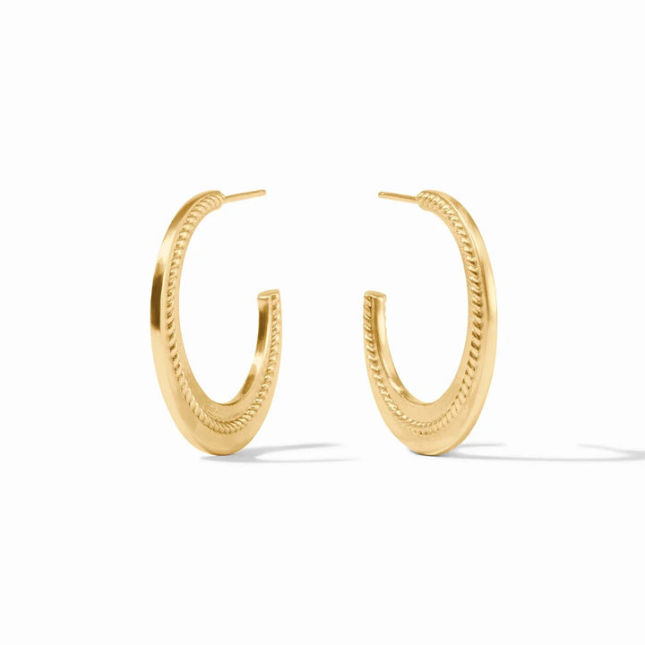 Julie Vos Nassau Crescent Hoop earrings, gold-tone crescent-shaped accessories with a polished finish.