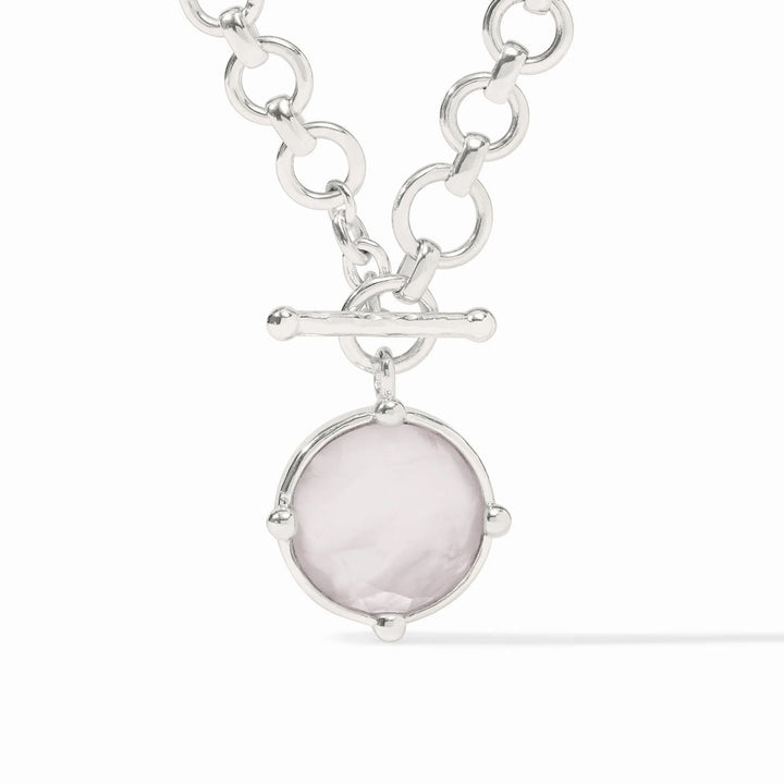 Silver Honeybee Demi Necklace by Julie Vos featuring a delicate bee pendant on a fine chain.