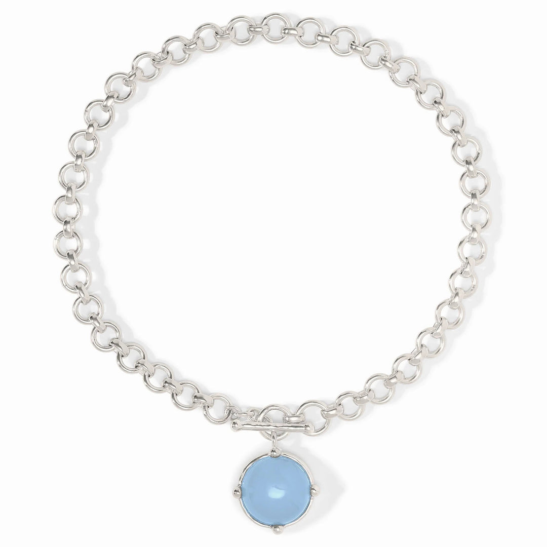 Silver Honeybee Demi Necklace by Julie Vos featuring a delicate bee pendant on a fine chain for elegant accessories.