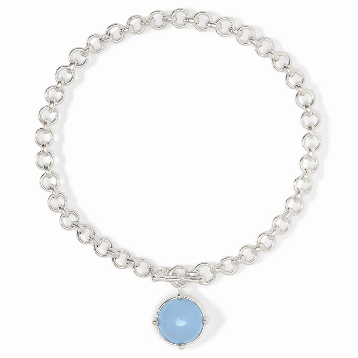 Silver Honeybee Demi Necklace by Julie Vos featuring a delicate bee pendant on a fine chain for elegant accessories.