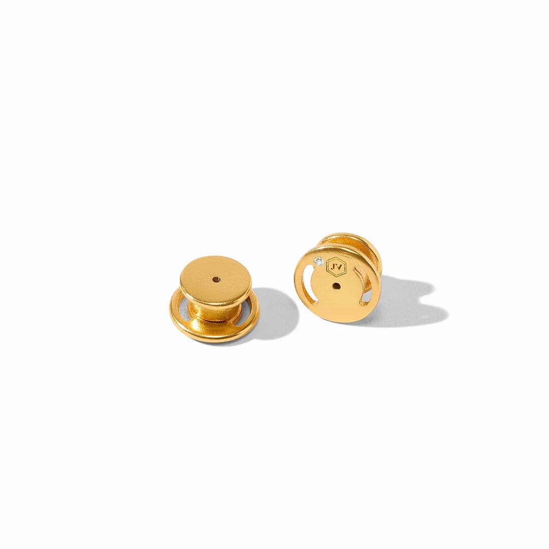 Julie Vos rainbow stud earring featuring colorful, vibrant gemstone accents on a sleek gold-tone accessory.