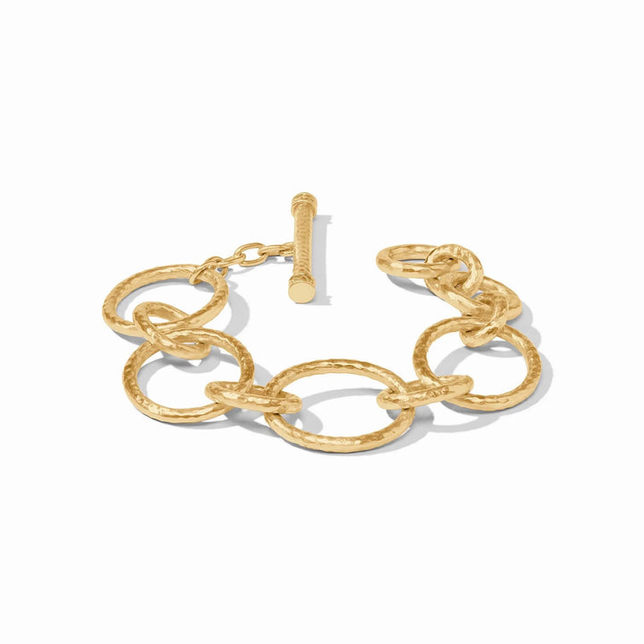 Julie Vos Catalina Light Link Bracelet showcasing elegant gold-toned chain and delicate link design for stylish accessories.