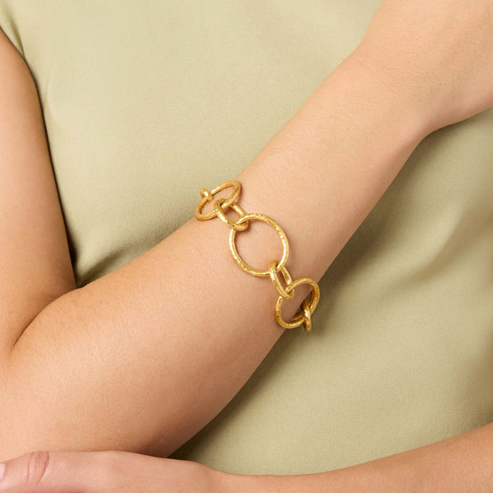Julie Vos Catalina Light Link Bracelet showcasing elegant gold-toned links and delicate design.