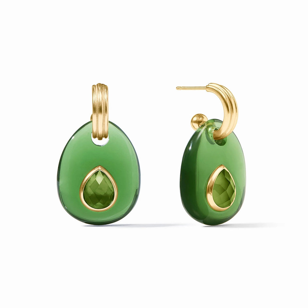 Julie Vos Carnaby hoop and charm earrings featuring gold-tone hoops with delicate charm accents for elegant accessories.