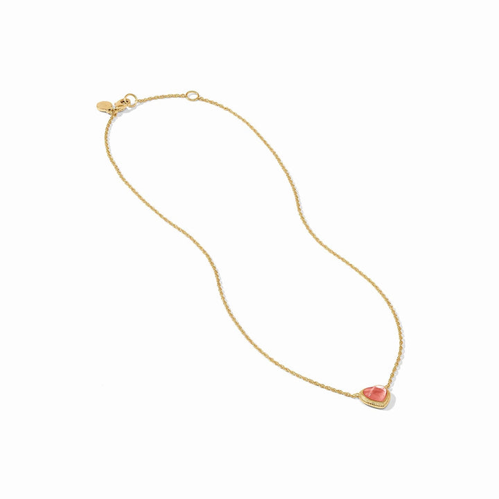 Julie Vos Heart Delicate Necklace, fine gold-tone jewelry with a small heart pendant, perfect for elegant accessories.