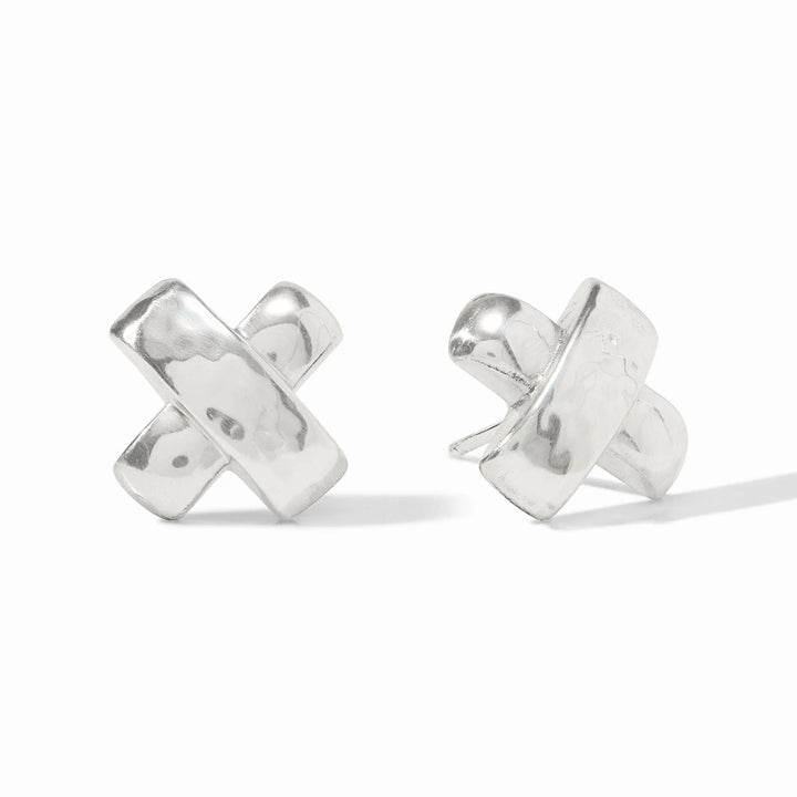Julie Vos Catalina X Stud accessory featuring elegant gold-tone design and intricate detailing.