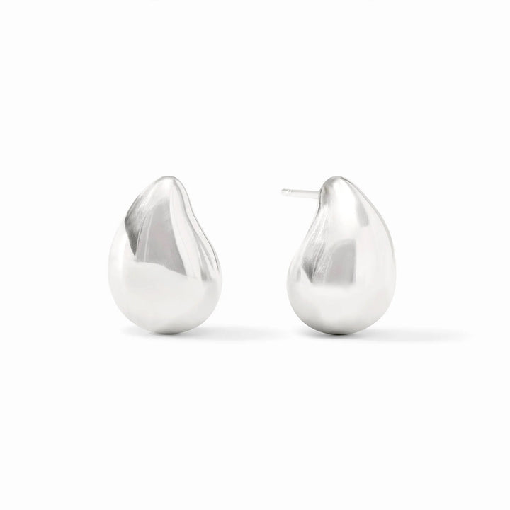 Julie Vos Wave Earring, elegant gold accessory with a flowing wave design, perfect for stylish everyday wear.