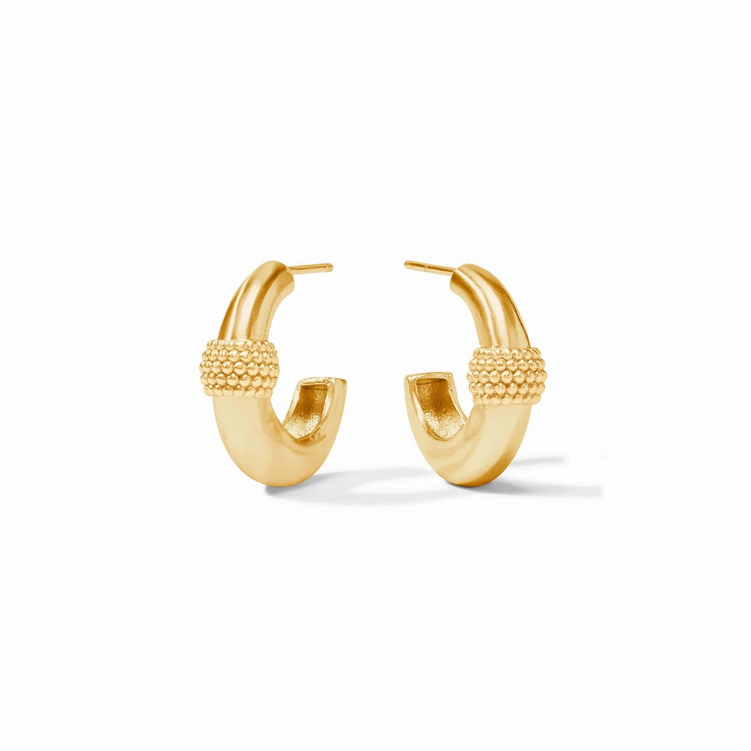Beaded station hoop earring by Julie Vos, elegant accessories with beaded detail and hoop design, perfect for stylish occasions.