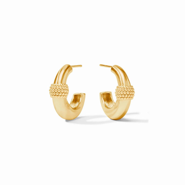 Beaded station hoop earring by Julie Vos, elegant accessories with beaded detail and hoop design, perfect for stylish occasions.