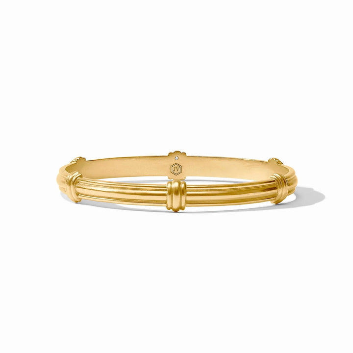 Julie Vos Portofino Stacking Bangle, elegant gold-tone jewelry accessory with layered design and intricate detailing.