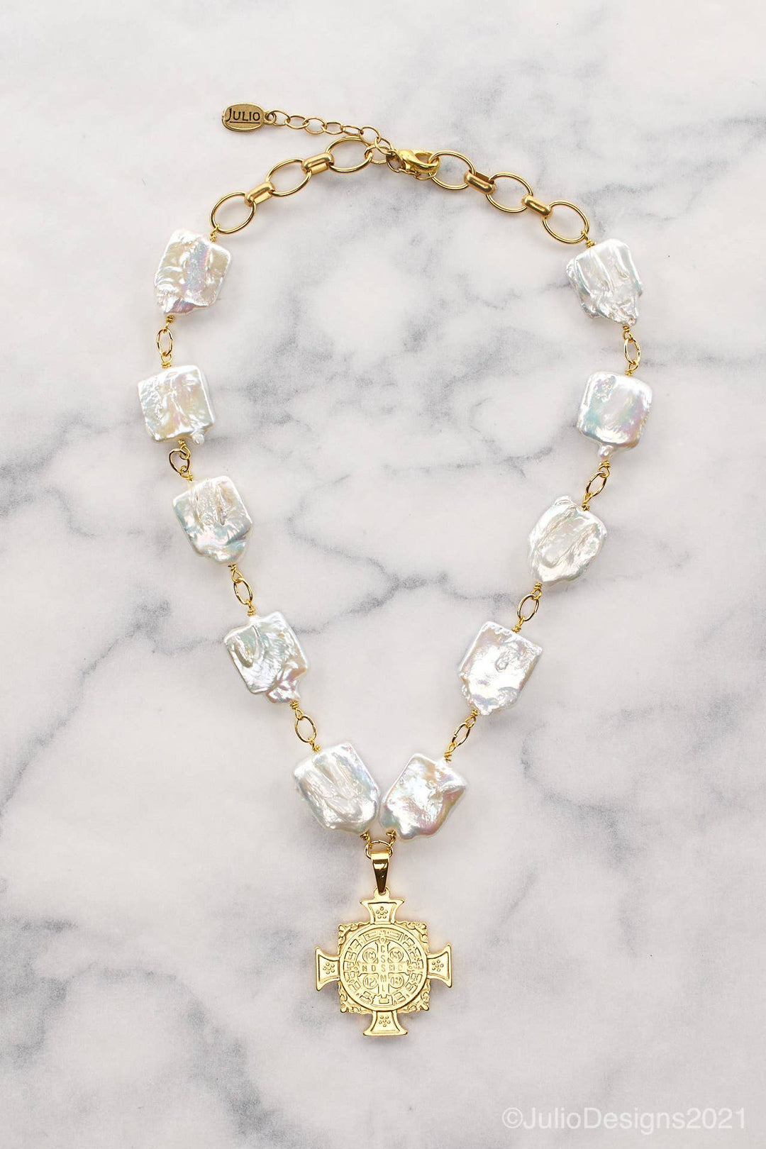 Julio Designs DeMille freshwater pearl necklace with elegant string of luminous pearls, perfect for sophisticated accessories.