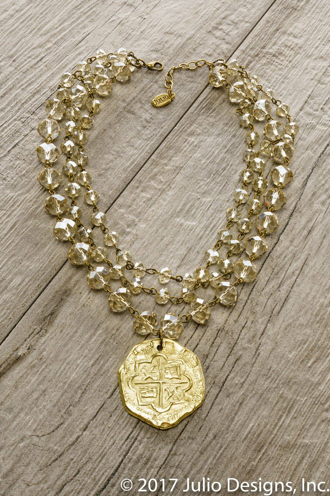Gold Thrill Necklace by Julio Designs, stylish accessories featuring a delicate chain with a modern pendant.