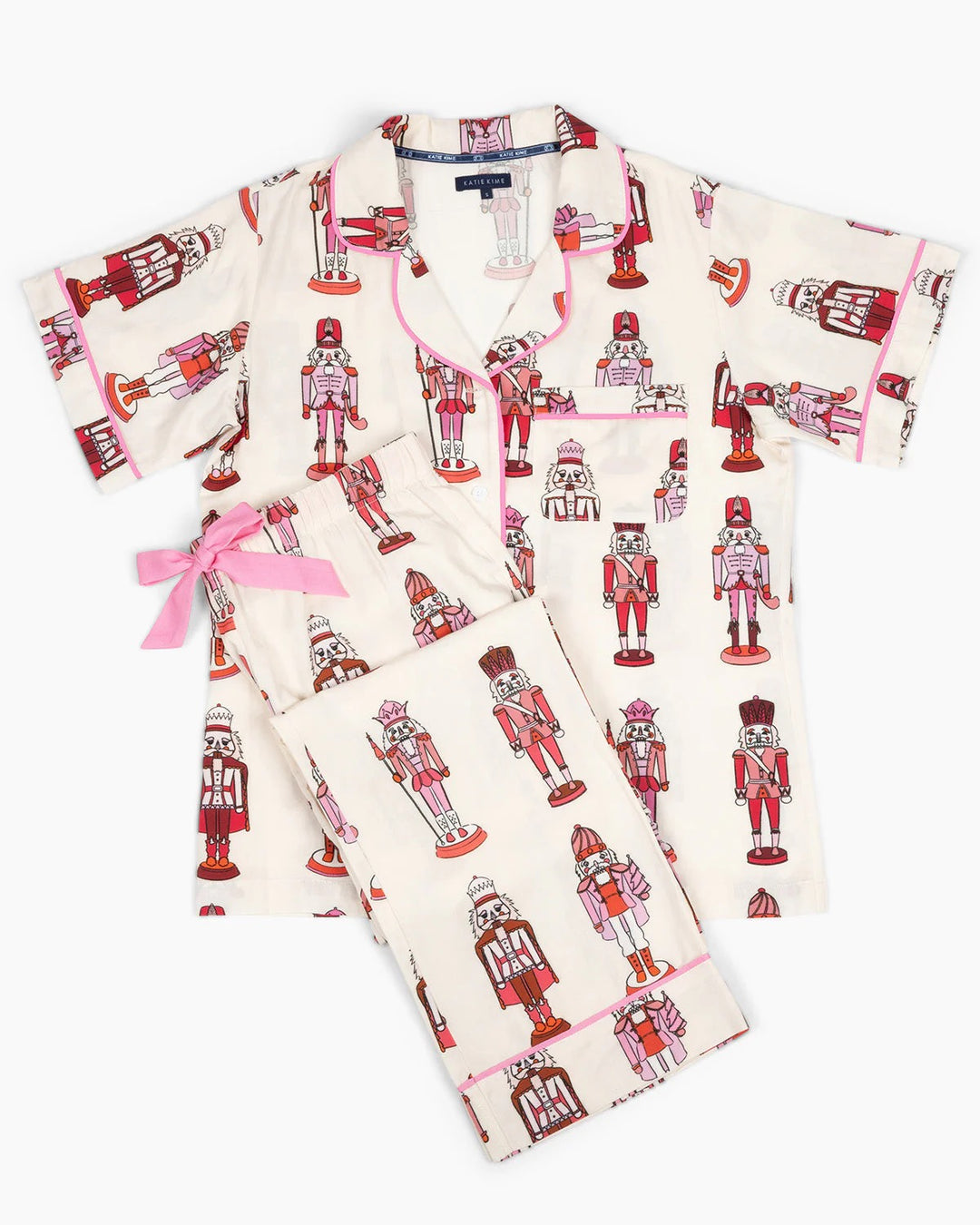 Katie Kime Nutcracker Pajamas accessories featuring festive nutcracker-themed fabric and cozy, colorful design.