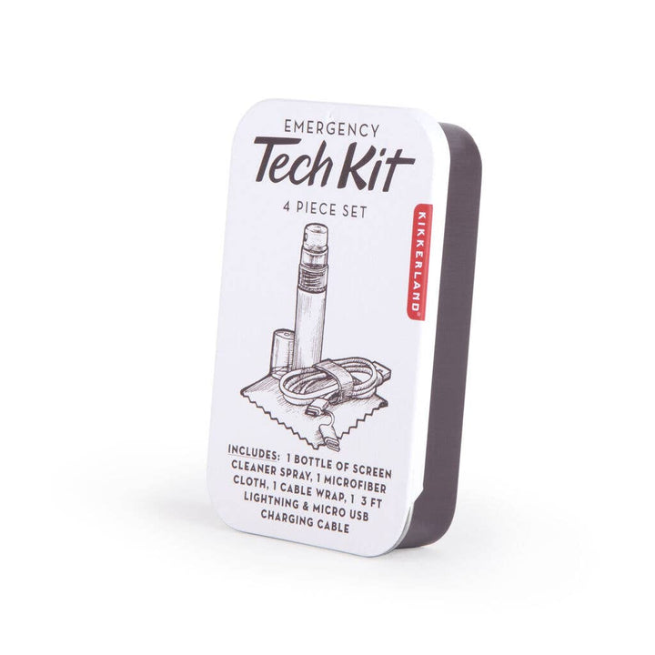 Kikkerland Emergency Tech Kit gift set with tools and accessories in a compact case for tech emergencies.