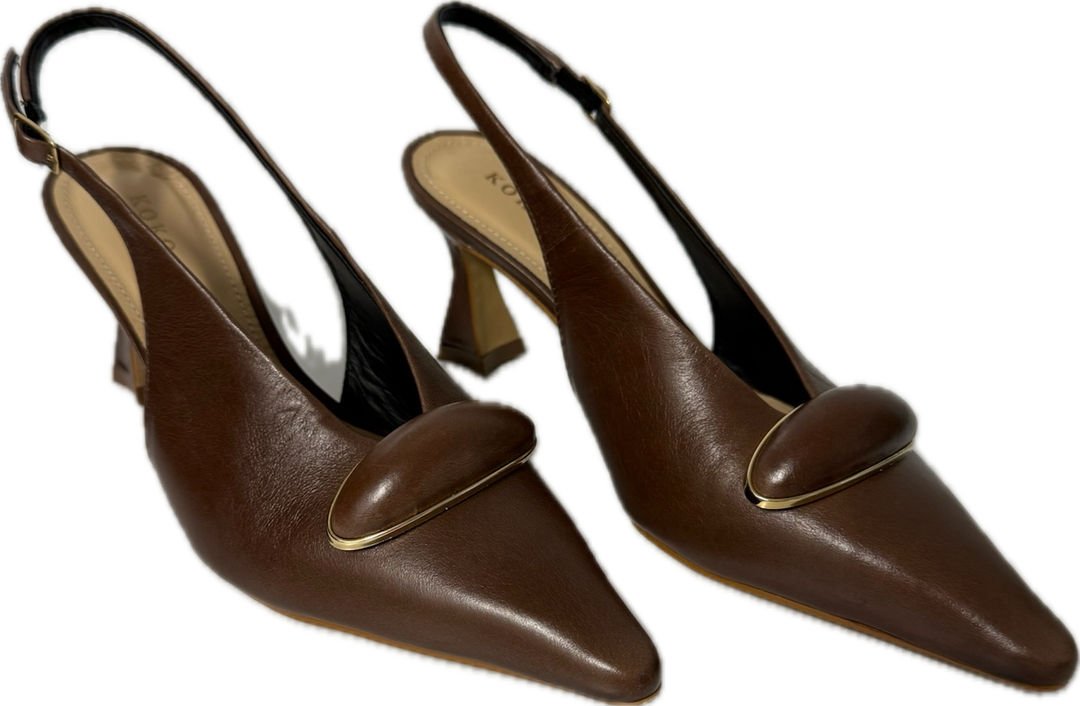 Koko & Palenki Penn sling back shoe in accessories, featuring a stylish design with a pointed toe and adjustable strap.