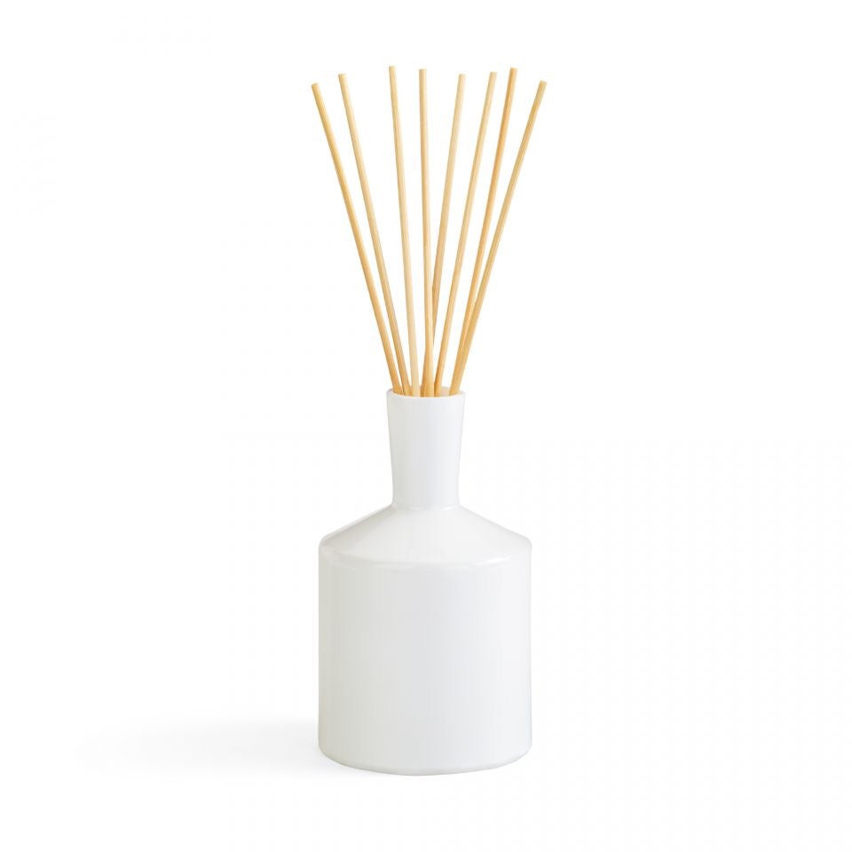 Lafco 6oz home diffuser with elegant glass bottle and reed sticks for aromatic home fragrance.