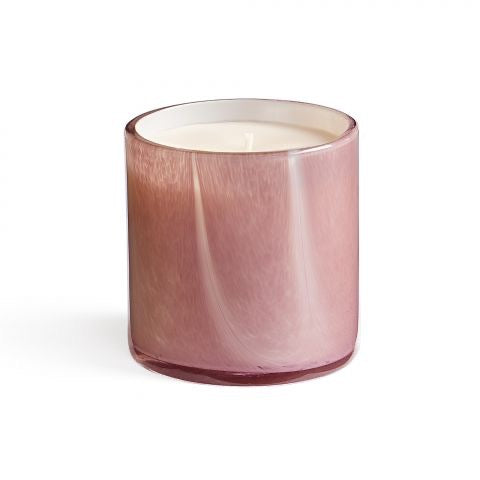 Lafco 15.5oz home candle with a white ceramic jar, featuring a clean, elegant design and a wicks ready for burning.